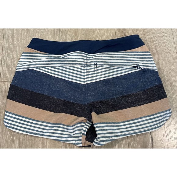 New Patagonia W's Wavefarer Boardshorts 5" Stripe Texture Tidepool Blue Sz 2 - Picture 9 of 9